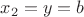 $x_2=y=b$