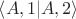 $\left \langle A, 1 \middle| A, 2 \right \rangle$