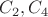 $C_2, C_4$