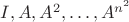 $I,A,A^2,\dotsc,A^{n^2}$