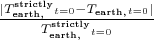 \tfrac{|T_\text{earth,}^\text{strictly}_{t=0} - T_\text{earth,}_{t=0} |}{T_\text{earth,}^\text{strictly}_{t=0}}