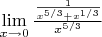 $\lim\limits_{x\to0}^{}\frac{\frac{1}{x^{5/3}+x^{1/3}}}{x^{5/3}}$