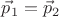$\vec{p}_1=\vec{p}_2$