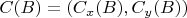 $C(B)=(C_x (B),C_y(B))$