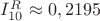 $I_{10}^R\approx 0,2195$ $I_{10}^R\approx 0,2195$