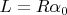 $L=R\alpha _0$