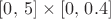 $[0,\,5]\times[0,\,0{.}4]$