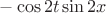 $\[ - \cos 2t\sin 2x\]$