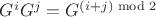 $G^iG^j = G^{(i+j)\bmod2}$