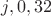 ${j,0,32}$