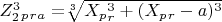 $ Z^3_2_p_r_a =$\sqrt[3]{X_p_r ^3+(X_p_r - a)^3}$  $