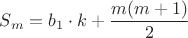 $S_m=b_1\cdot k+\dfrac{m(m+1)}{2}$
