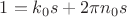 $1 = k_0s + 2\pi n_0s$