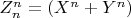 $Z_n^n=(X^n+Y^n) $