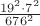 $\frac{19^2 \cdot 7^2}{676^2}$