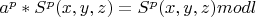 $a^p*S^p(x,y,z)=S^p(x,y,z)modl$