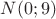 $N(0;9)$