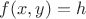 $f(x,y)=h$