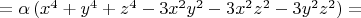 $=\alpha\,(x^4+y^4+z^4-3x^2y^2-3x^2z^2-3y^2z^2)=$
