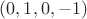 $(0, 1, 0, -1)$
