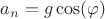 $a_n=g\cos(\varphi)$