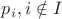 $p_i,i\notin I$