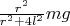$\frac {r^2} {r^2 + 4l^2}mg$