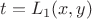 $t=L_1(x,y)$