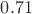 $0.71$