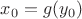 $x_0=g(y_0)$