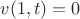 $v(1,t)=0$