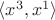 $\langle x^3, x^1\rangle$