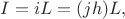 $I=iL=(jh)L,$