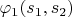 $\varphi_1(s_1,s_2)$