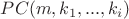 $PC(m,k_1,...,k_i)$