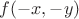 $f(-x,-y)$