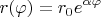 $$r(\varphi)=r_0 e^{\alpha \varphi}$$