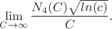 $$\lim_{C\to \infty }\frac{N_4(C)\sqrt{ln(c)}}{C}.$$