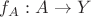 $f_A: A \rightarrow Y$ $f_A: A \rightarrow Y$