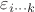 $\varepsilon_{i\cdots k}$