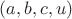 $(a,b,c,u)$