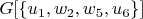 $G[ \{ u_1, w_2, w_5, u_6\} ]$
