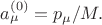 $a^{(0)}_{\mu}=p_{\mu}/M.$