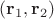 $(\mathbf r_1, \mathbf r_2)$