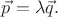 $\vec{p}=\lambda\vec{q}.$
