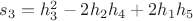 $s_3 = h_3^2 - 2h_2h_4 + 2h_1h_5$