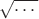 $\sqrt\dots$