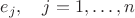 $e_j,\quad j=1,\ldots,n$