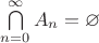 $\bigcap\limits_{n=0}^{\infty} A_n = \varnothing$