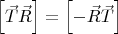 $\left[\vec{T}\vec{R}\right]=\left[-\vec{R}\vec{T}\right]$